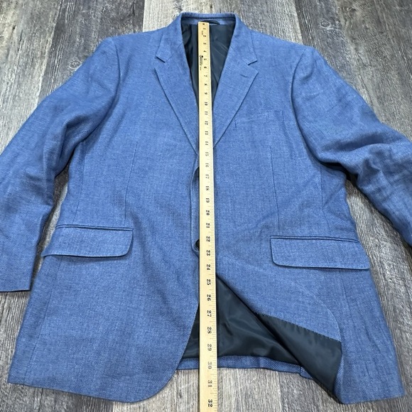 Rodd and Gunn Original Fit Sport Coat Mens L Two-Button Casual Jacket Blue Linen - Picture 6 of 16